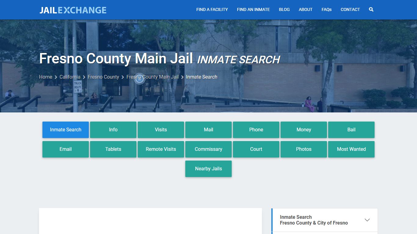 Fresno County Main Jail Inmate Search - Jail Exchange